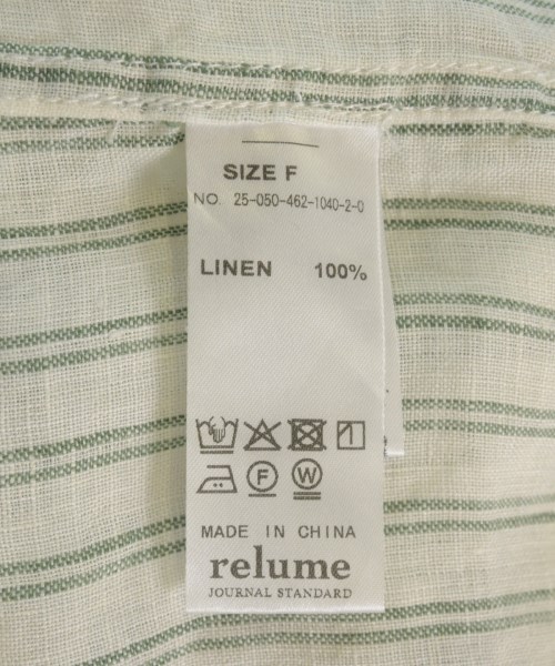 JOURNAL STANDARD relume（ジャーナルスタンダードレリューム）カジュアルシャツ 白 サイズ:F レディース/2200717889242