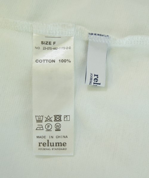 JOURNAL STANDARD relume（ジャーナルスタンダードレリューム）Tシャツ・カットソー 白 サイズ:F レディース/2200710091017