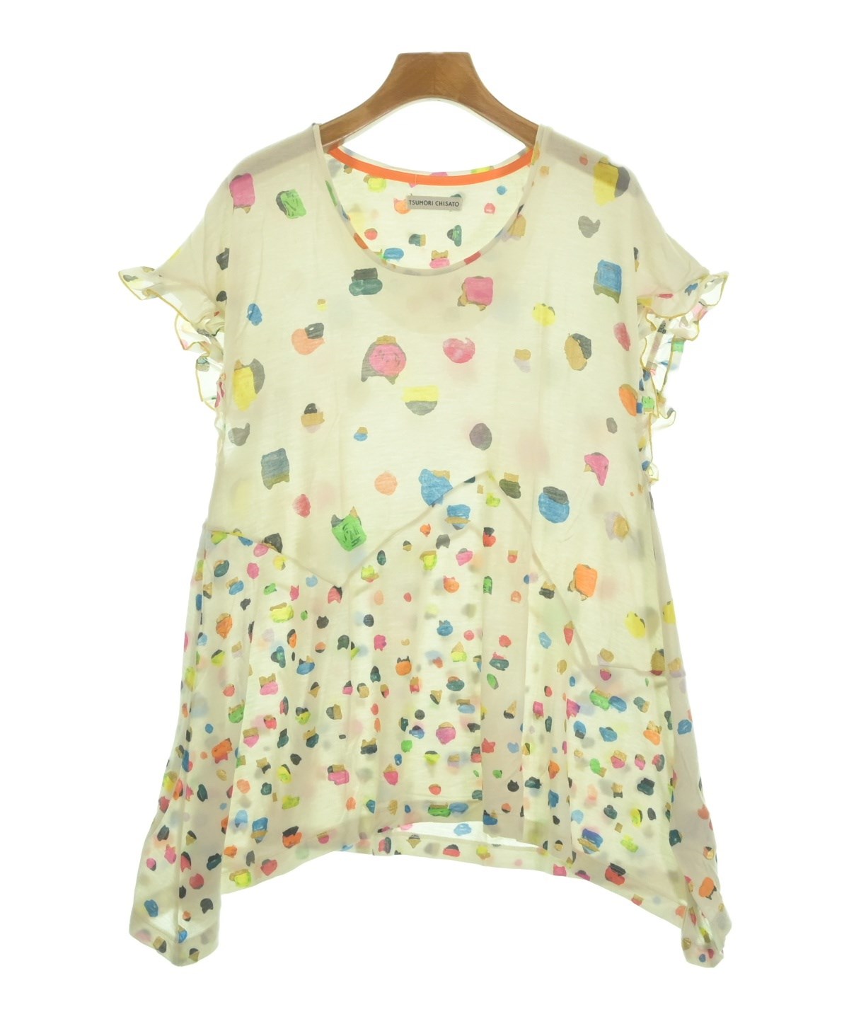 TSUMORI CHISATO】 プリント裏地 タックフレア コート tsumori chisato