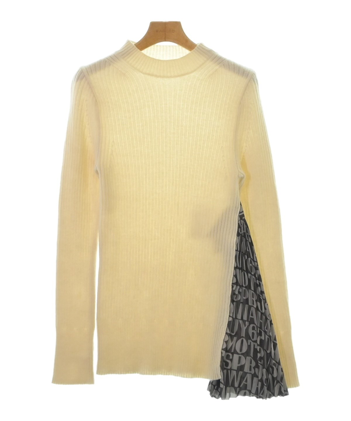 sacai ニットセーター sacai - 24AW新品 sacai ジップ スウェット ドッキング ニット