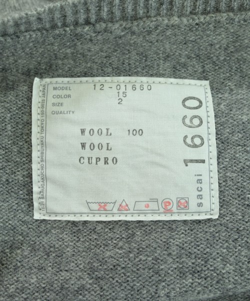 sacai（サカイ）ワンピース グレー サイズ:2(M位) レディース/2200634859021