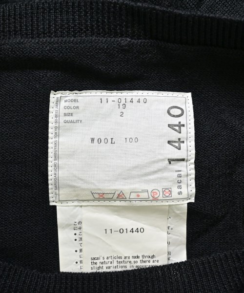 sacai（サカイ）ニット・セーター 黒 サイズ:2(M位) レディース/2200622348087
