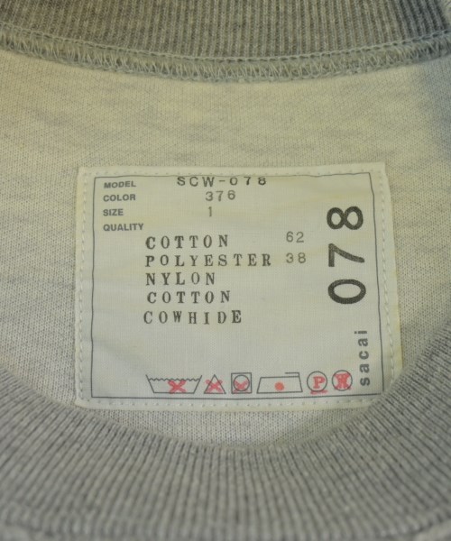 sacai（サカイ）ワンピース グレー サイズ:1(S位) レディース/2200635097101