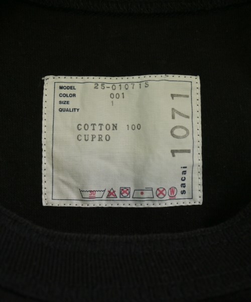 sacai（サカイ）Tシャツ・カットソー 黒 サイズ:1(S位) レディース/2200635709028