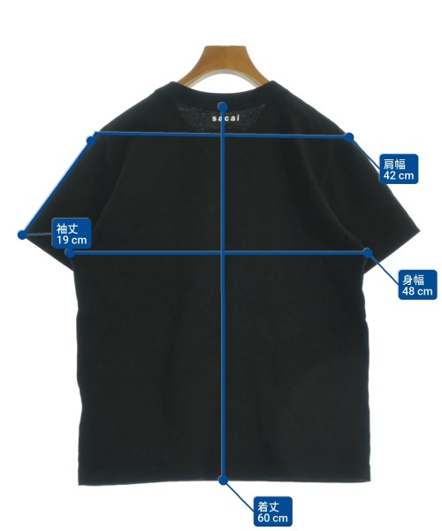 sacai（サカイ）Tシャツ・カットソー 黒 サイズ:1(S位) レディース/2200635709028