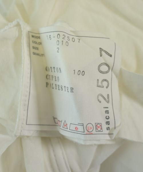 sacai（サカイ）Tシャツ・カットソー 白 サイズ:2(M位) レディース/2200636837270
