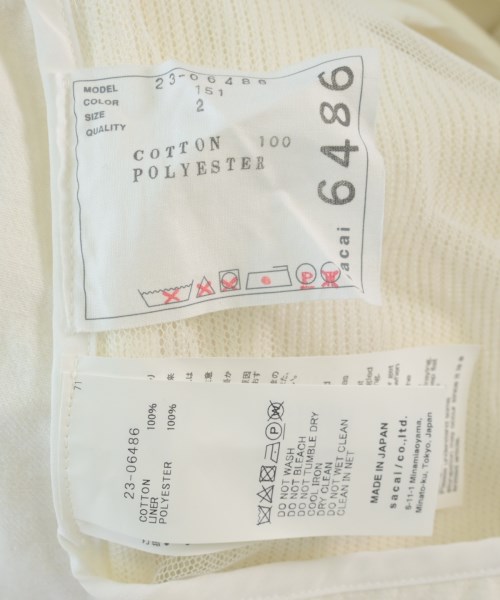 sacai（サカイ）ブラウス 白 サイズ:2(M位) レディース/2200637058032