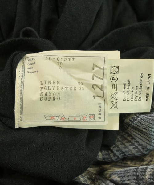 sacai（サカイ）Tシャツ・カットソー 黒 サイズ:3(L位) レディース/2200621103038