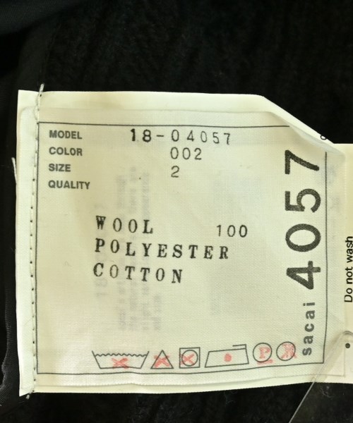 sacai（サカイ）ブラウス 黒 サイズ:2(M位) レディース/2200623475058