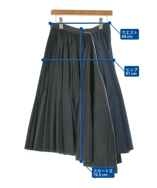 sacai（サカイ）ひざ丈スカート 黒 サイズ:2(M位) レディース/2200636391147