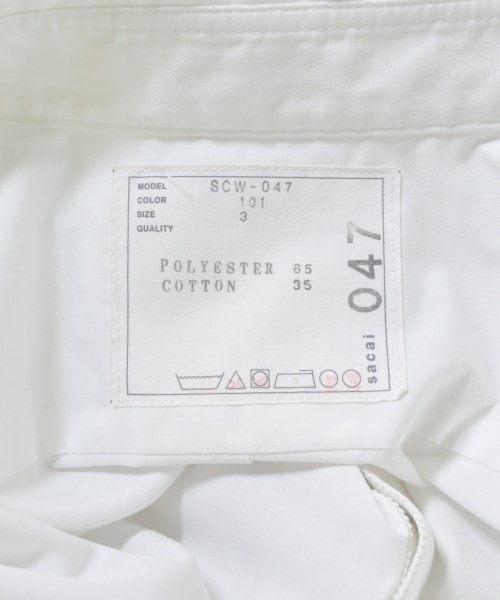 sacai（サカイ）カジュアルシャツ 白 サイズ:3(L位) レディース/2200636391222