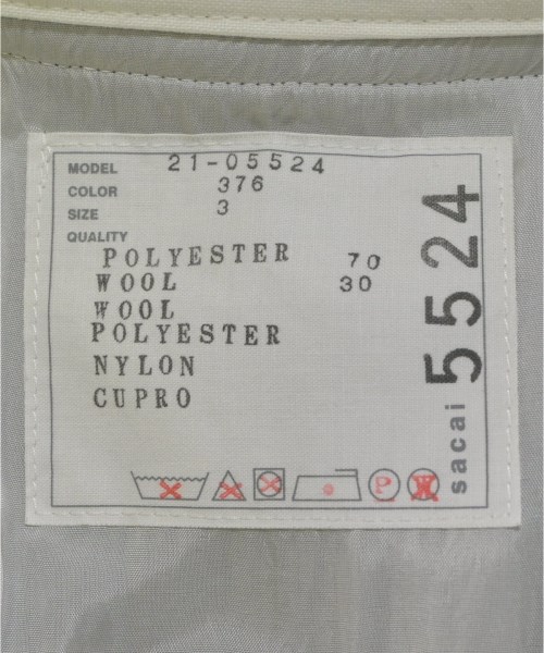 sacai（サカイ）シャツワンピース グレー サイズ:3(L位) レディース/2200637109048