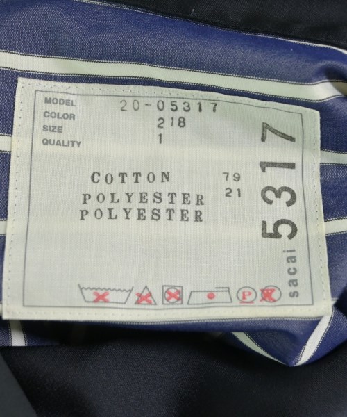 sacai（サカイ）ワンピース 紺 サイズ:1(S位) レディース/2200639023045