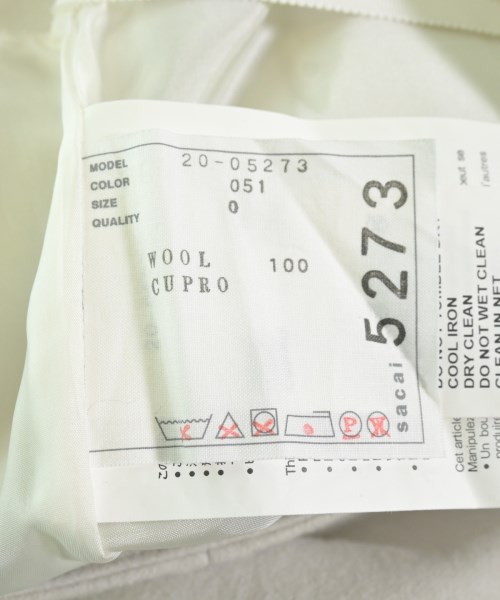 sacai（サカイ）ひざ丈スカート ベージュ サイズ:0(XS位) レディース/2200639829104