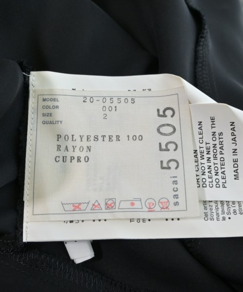 sacai（サカイ）ワンピース 黒 サイズ:2(M位) レディース/2200639997025