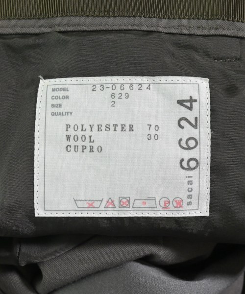 sacai（サカイ）スラックス カーキ サイズ:2(M位) レディース/2200639997049