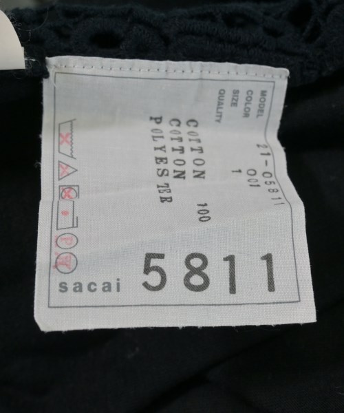 sacai（サカイ）Tシャツ・カットソー 黒 サイズ:1(S位) レディース/2200640583040