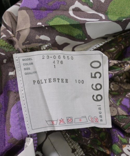 sacai（サカイ）ブラウス 緑 サイズ:1(S位) レディース/2200641693045