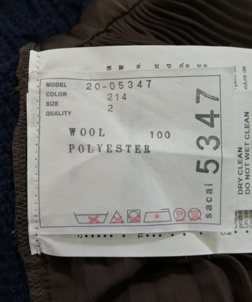 sacai（サカイ）ニット・セーター 紺 サイズ:2(M位) レディース/2200642420084