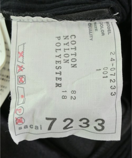 sacai（サカイ）ニット・セーター 黒 サイズ:1(S位) レディース/2200642459022