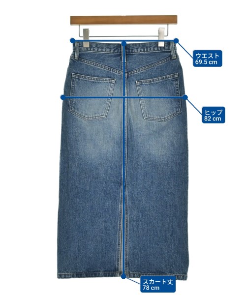 HYKE（ハイク）ひざ丈スカート 青 サイズ:1(S位) レディース/2200610964459