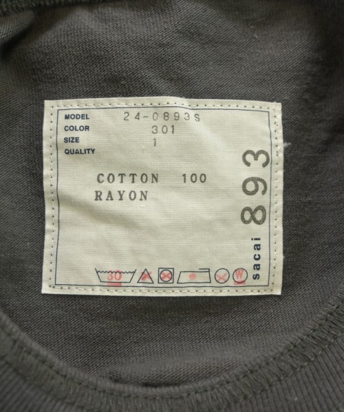 sacai（サカイ）Tシャツ・カットソー グレー サイズ:1(S位) レディース/2200643868038
