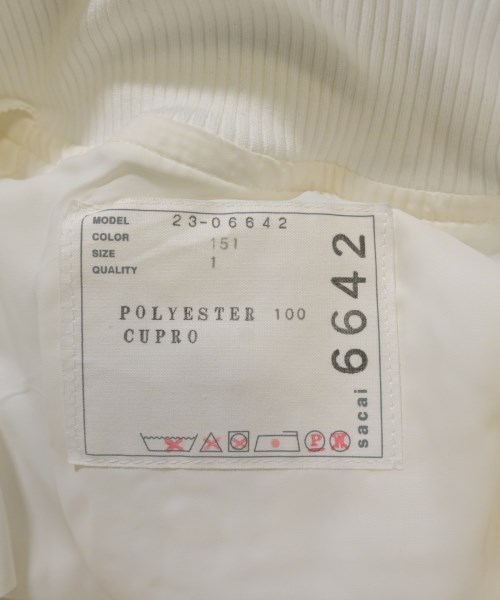 sacai（サカイ）スラックス 白 サイズ:1(S位) レディース/2200644000024