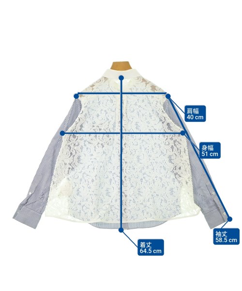 sacai（サカイ）ドレスシャツ 青 サイズ:3(L位) レディース/2200634060373