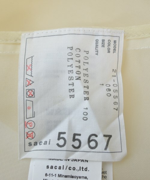 sacai（サカイ）ワンピース 白 サイズ:1(S位) レディース/2200644566124