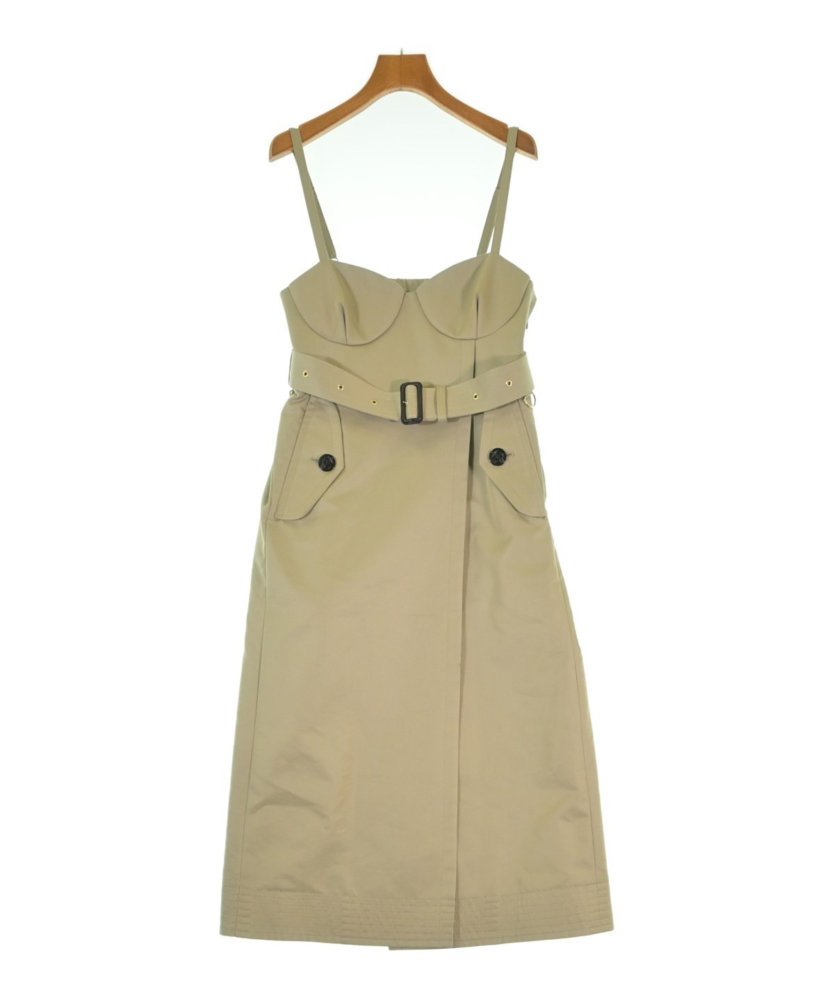 sacai サカイ ワンピース カーキ 3(L位) 0357925J0148 sacai（サカイ）ワンピース カーキ サイズ:1(S位) レディース