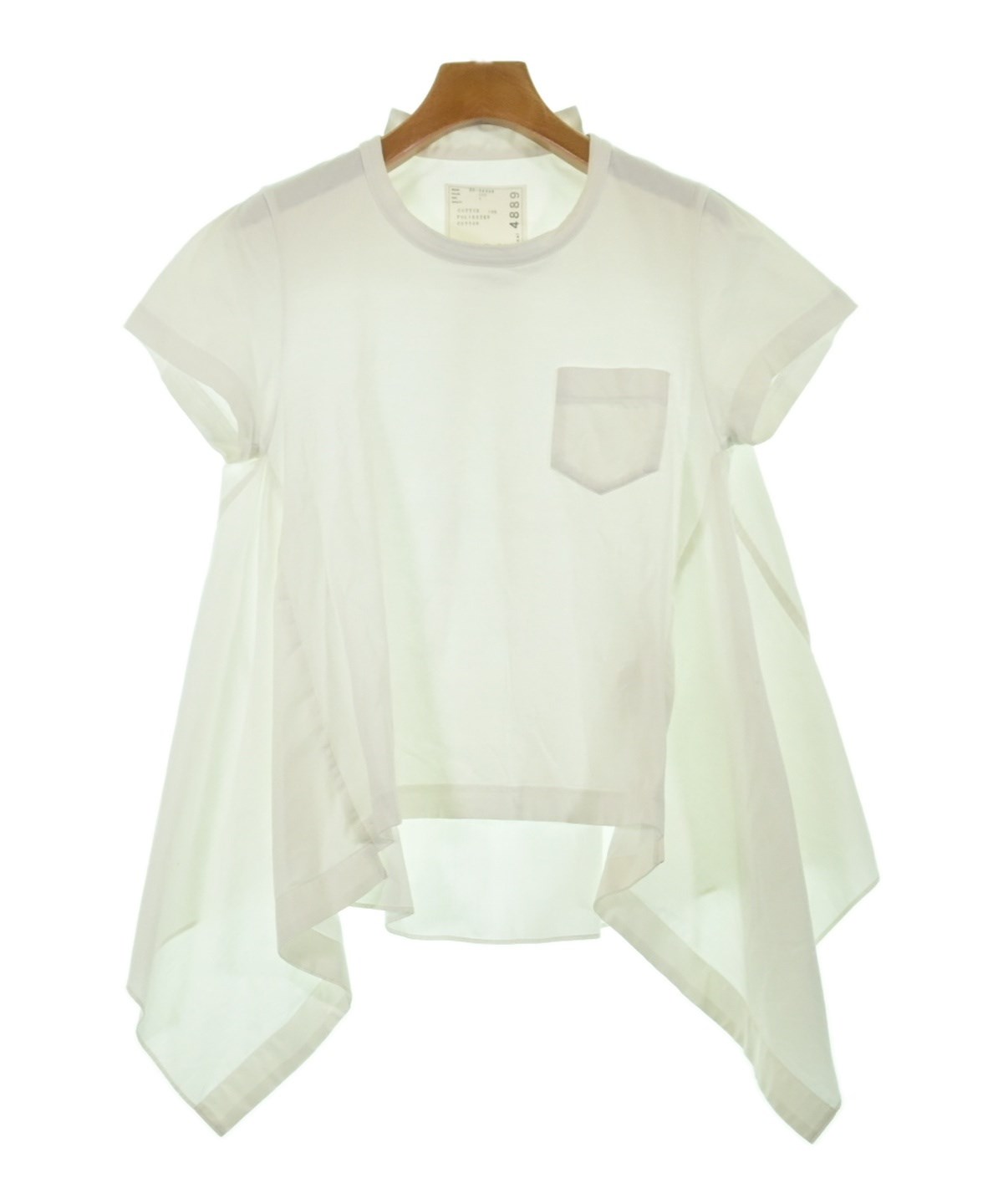 サカイ: カットソー　サイズ1 sacai（サカイ）Tシャツ・カットソー 白 サイズ:1(S位