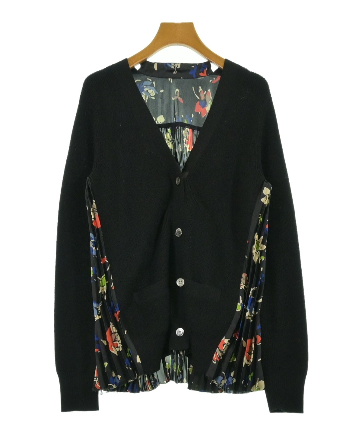 sacai サカイ カシミア ドローコード カーディガンM 超美品 sacai（サカイ）カーディガン 黒 サイズ:2(M位) レディース