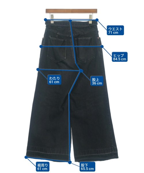 sacai（サカイ）デニムパンツ 黒 サイズ:0(XS位) レディース/2200622800011