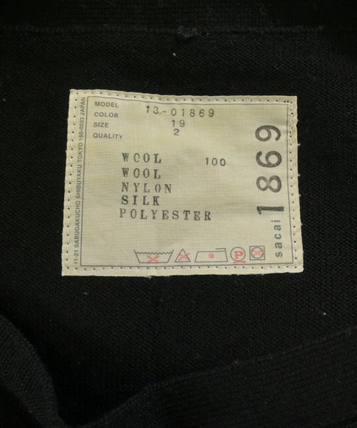 sacai（サカイ）ワンピース 黒 サイズ:2(M位) レディース/2200613549417