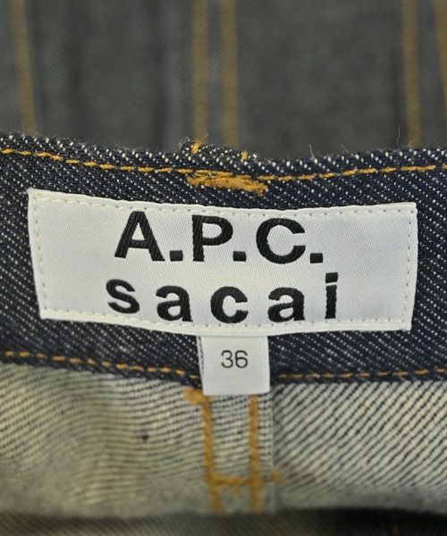 sacai（サカイ）ひざ丈スカート 紺 サイズ:36(S位) レディース/2200624493068