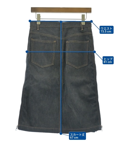 sacai（サカイ）ひざ丈スカート 紺 サイズ:36(S位) レディース/2200624493068