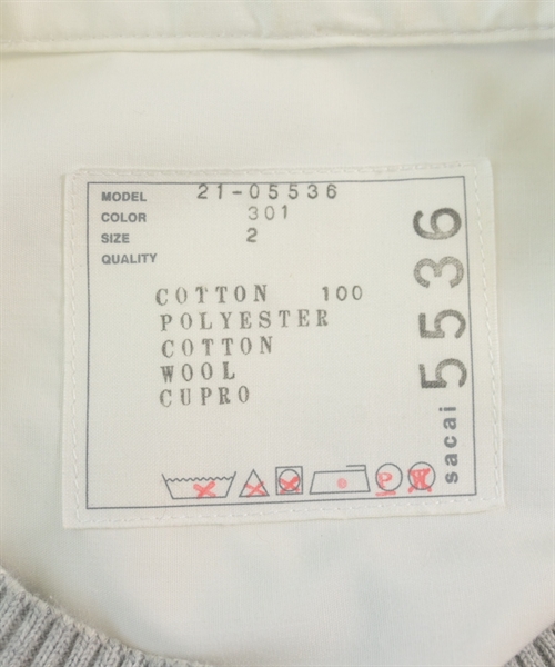 sacai（サカイ）ワンピース グレー サイズ:2(M位) レディース/2200613845038