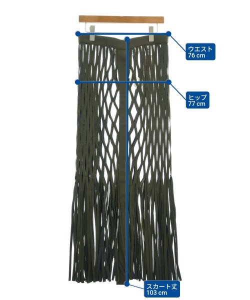 sacai（サカイ）ロング・マキシ丈スカート カーキ サイズ:3(L位) レディース/2200626266042