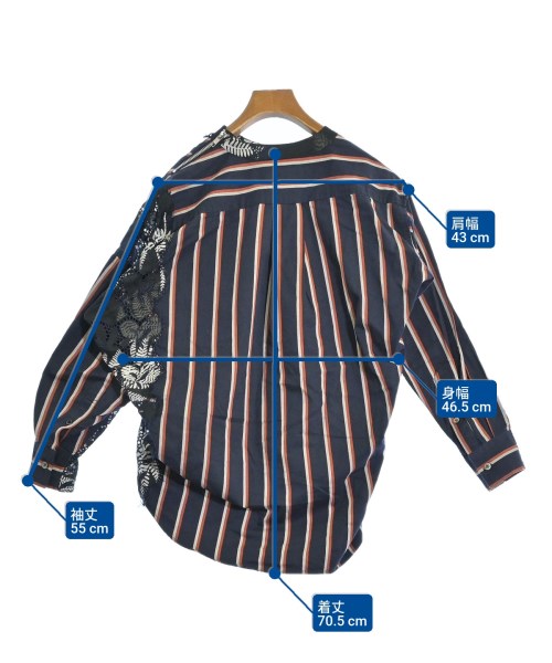 sacai（サカイ）カジュアルシャツ 紺 サイズ:2(M位) レディース/2200626304140