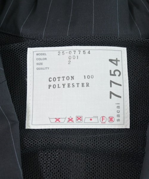 sacai（サカイ）カジュアルジャケット 黒 サイズ:2(M位) レディース/2200626695064