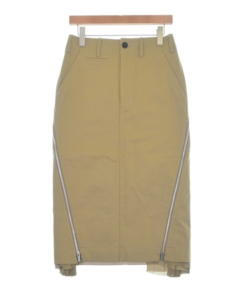 sacai(サカイ)ひざ丈スカート ベージュ サイズ:2(M位)/2200626695071