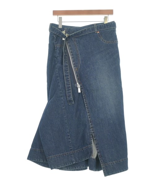 sacai(サカイ)ひざ丈スカート 青 サイズ:3(L位)/2200626695088