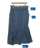 sacai（サカイ）ひざ丈スカート 青 サイズ:3(L位) レディース/2200626695088