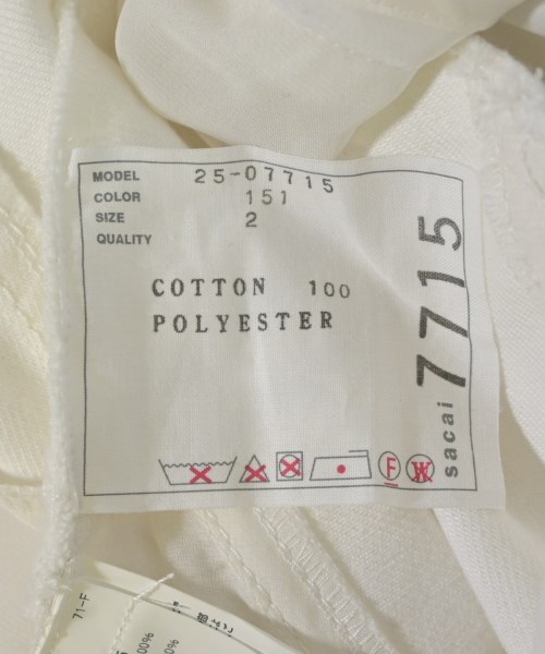 sacai（サカイ）カジュアルシャツ 白 サイズ:2(M位) レディース/2200626725051