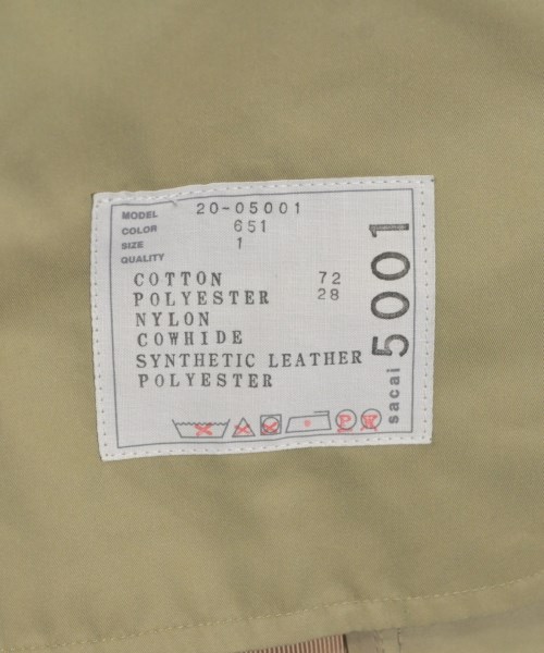 sacai（サカイ）トレンチコート カーキ サイズ:1(S位) レディース/2200616835012