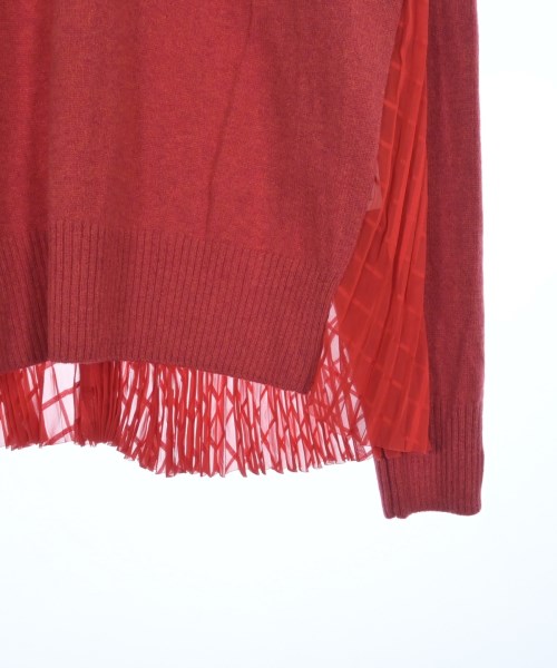 sacai（サカイ）ニット・セーター 赤 サイズ:3(L位) レディース/2200627845079