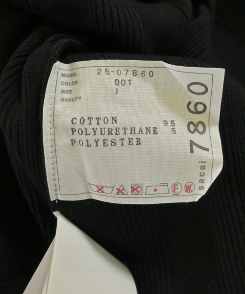 sacai（サカイ）タンクトップ 黒 サイズ:1(S位) レディース/2200628089038