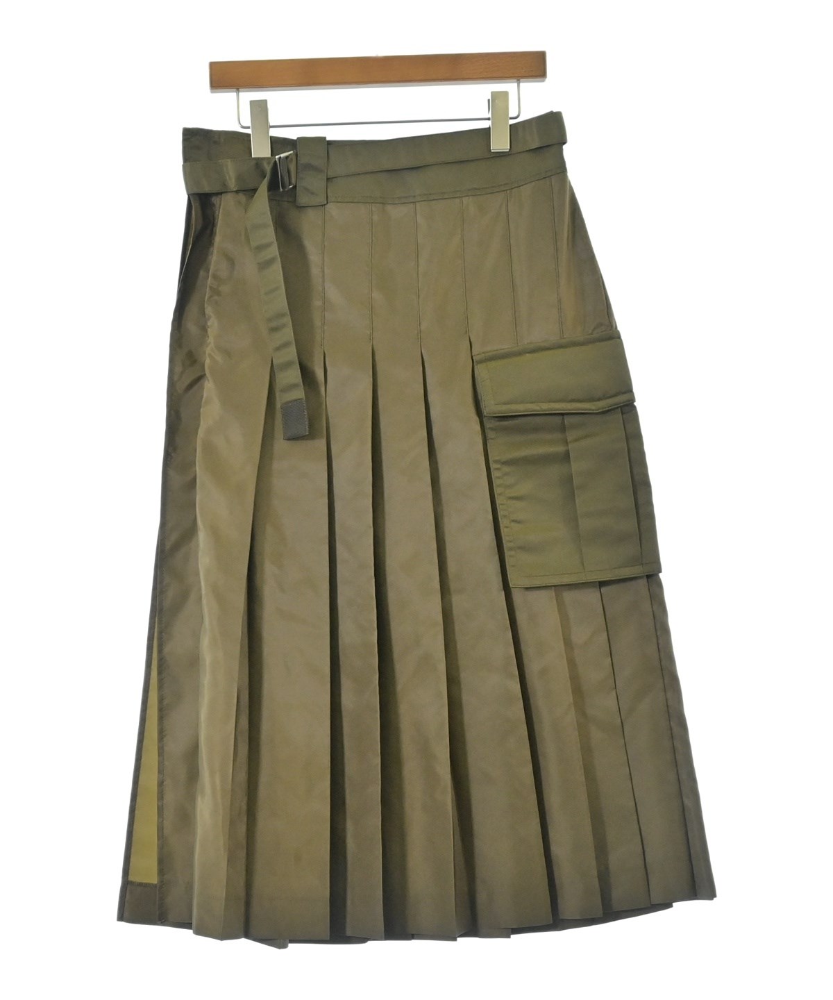 sacai サカイ 22SS ラグジャガードスカート 0 sacai（サカイ）ロング・マキシ丈スカート カーキ サイズ:2(M位