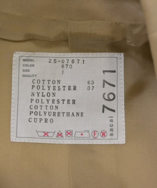 sacai（サカイ）ミリタリーブルゾン カーキ サイズ:1(S位) レディース/2200628645029