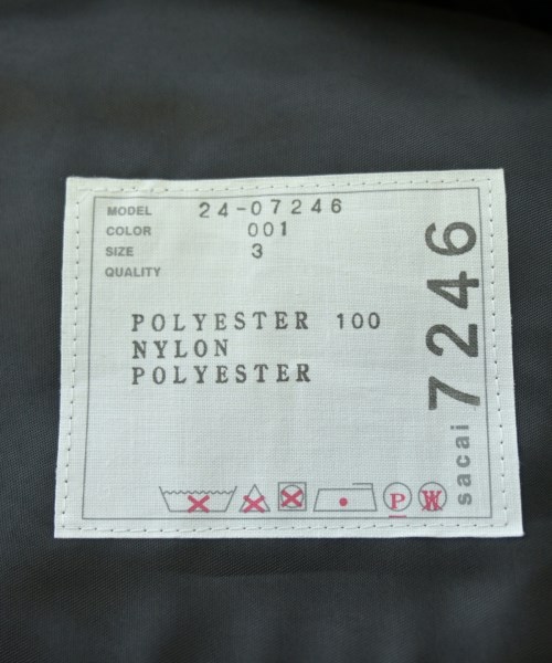 sacai（サカイ）ひざ丈スカート 黒 サイズ:3(L位) レディース/2200628645043